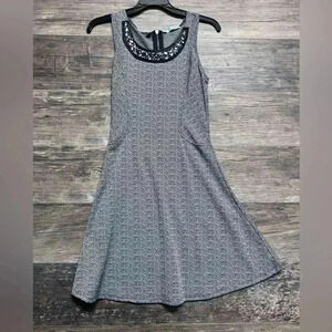 Maurices Black and White Midi A-Line Dress